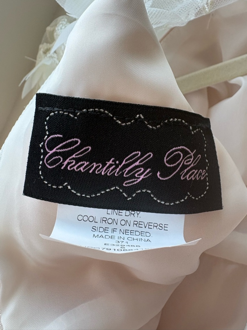 Girls' Pink and Ivory Floral Lace Formal Dress with Beaded Waist - Picture 2 of 4